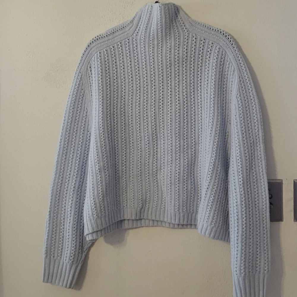 Madewell Pointelle-Stitch Mockneck Sweater - Heather Pale Dawn - Picture 13 of 14